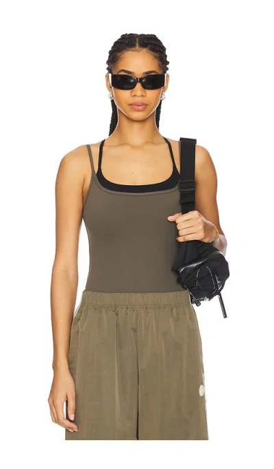 P.e Nation Distortion Bodysuit In Olive