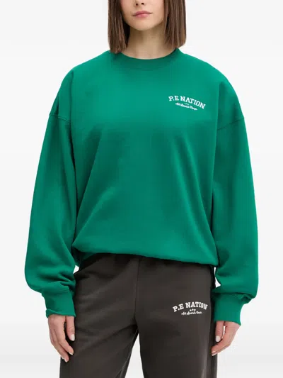 P.e Nation Drop-shoulder Sweatshirt In Green