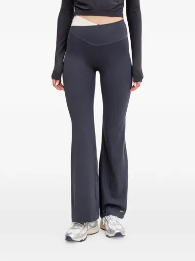 P.e Nation Flared Logo Leggings In Blue