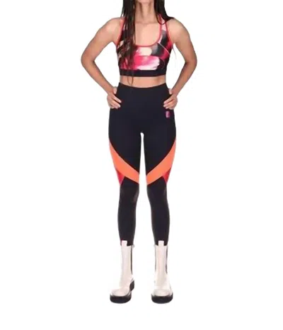 P.e Nation Fluid Sports Bra In Print In Black