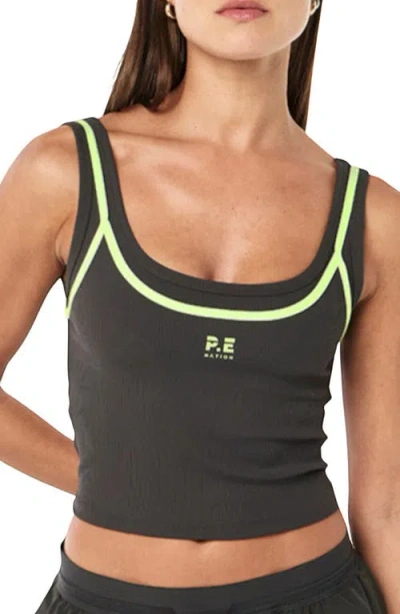 P.e Nation Forward Crop Tank In Black