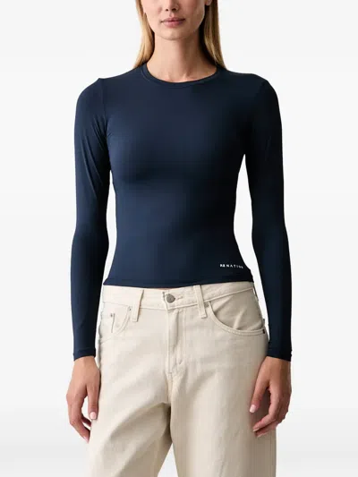 P.e Nation Foundation Logo-print Long-sleeve T-shirt In Blue