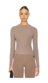 P.e Nation Foundation Long Sleeve Top In Fossil Brown