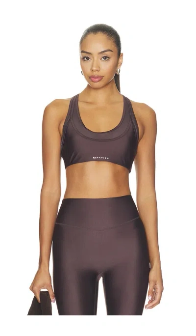P.e Nation Fusion Sports Bra In Dark Plum
