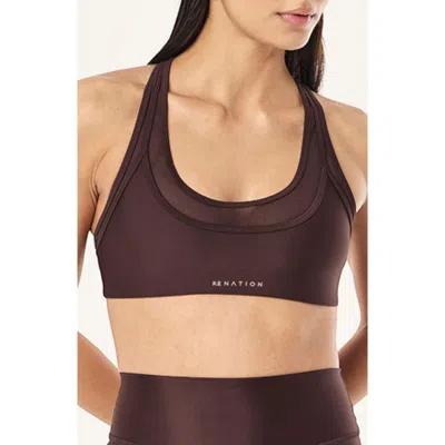 P.e Nation Fusion Sports Bra In Dark Plum