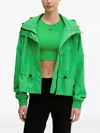 P.e Nation Hooded Drawstrings Puffer Jacket In Green