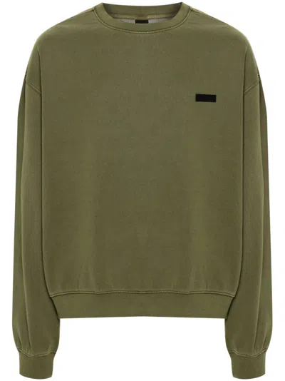 P.e Nation Kickout Logo-patch Sweatshirt In Green