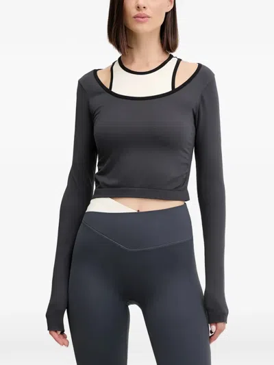 P.e Nation Layered Cut-out T-shirt In Black