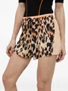 P.e Nation Leopard-print Drawstring Shorts In Multi