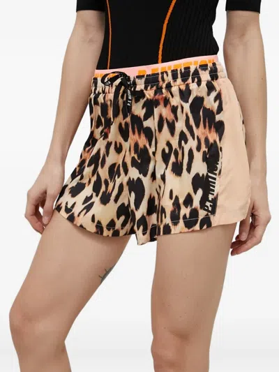 P.e Nation Leopard-print Drawstring Shorts In Multi