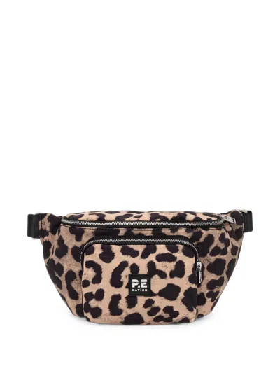 P.e Nation Leopard-print Belt Bag In Brown