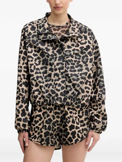 P.e Nation Leopard-print Jacket In Brown
