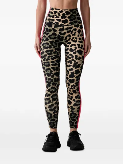 P.e Nation Leopard-print Side-stripe Leggings In Animal Print