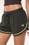 P.e Nation Linear Drawstring Shorts In Black