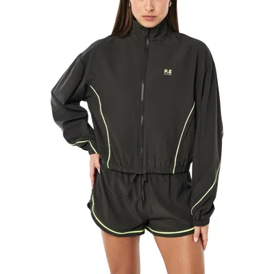 P.e Nation Linear Water Repellent Jacket In Black