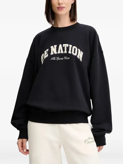 P.e Nation Logo Crew-neck Sweatshirt In Blue