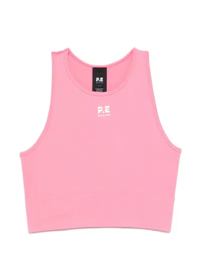 P.e Nation Logo-detail Tank Top In Pink