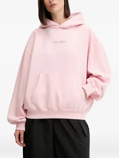 P.e Nation Logo-print Hood Hoodie In Pink