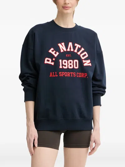 P.e Nation Logo-detail Sweatshirt In Blue