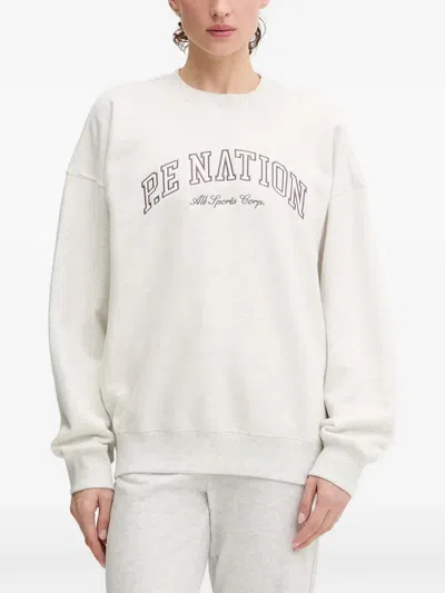 P.e Nation Logo-detail Sweatshirt In Neutral