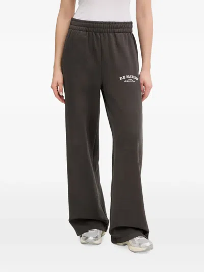P.e Nation Logo-embroidered Track Pants In Brown