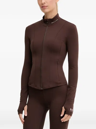 P.e Nation Long-sleeve Zip Sweatshirt In Brown