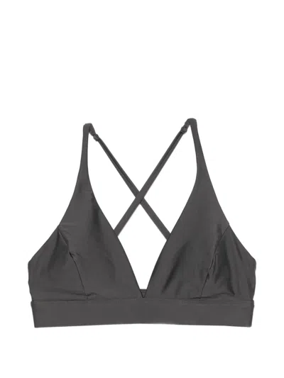 P.e Nation Lumen Cross-strap Sports Bra In Gray