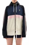P.e Nation Man Down Color Block Jacket In Fog In Multi