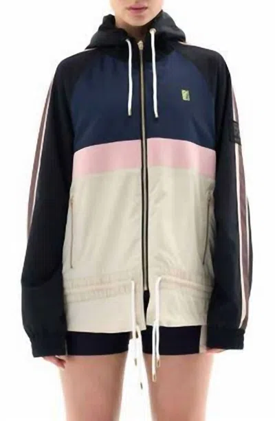 P.e Nation Man Down Color Block Jacket In Fog In Multi