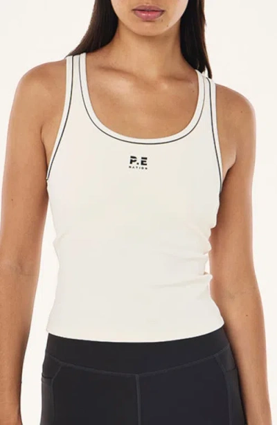 P.e Nation Nexus Rib Tank In White