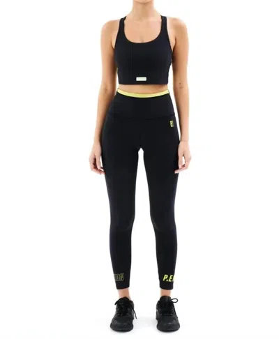 P.e Nation Orbital Legging In Charcoal In Pink