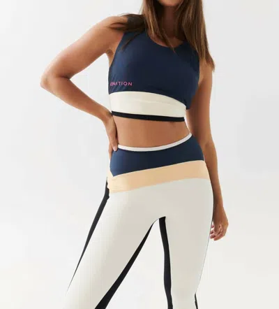 P.e Nation Outline Sports Bra In Midnight Navy In Black