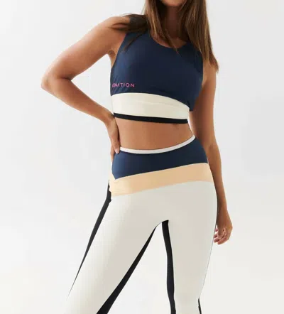 P.e Nation Outline Sports Bra In Midnight Navy In Blue