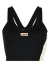 P.e Nation Panelled Logo-patch Sports Bra In Black