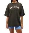 P.e Nation Physical Oversized Tee In Black In Black