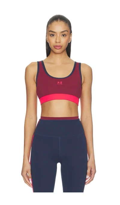 P.e Nation Pursuit Sports Bra In Red