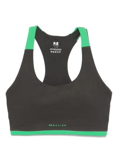 P.e Nation Racer-back Sports Bra In Black