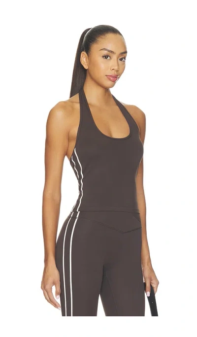 P.e Nation Radar Halter Tank Top In Brown