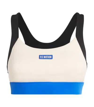 P.e Nation Reaction Time Sports Bra In Pearled Ivory