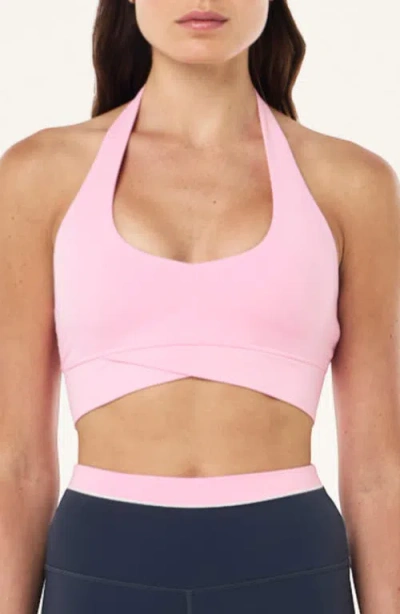 P.e Nation Reset Halter Longline Sports Bra In Pink