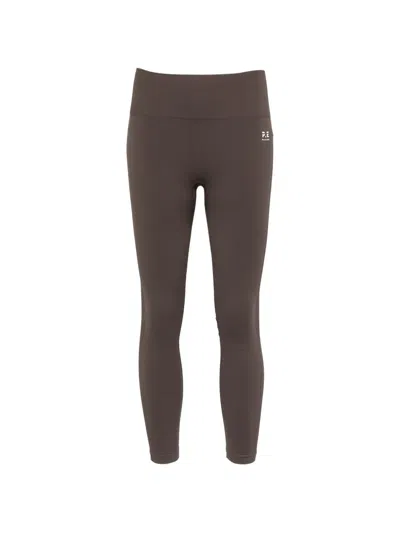 P.e Nation Restore Logo-print Leggings In Brown