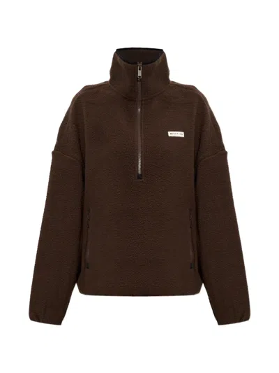 P.e Nation Rotate Quarter-zip Sweatshirt In Brown