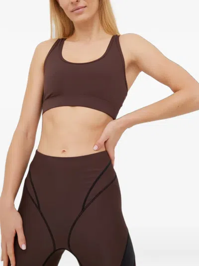 P.e Nation Rudimental Scoop-neck Racerback Sports Bra In Purple