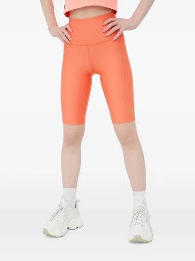 P.e Nation Scoreline Logo-print Cycling Shorts In Orange