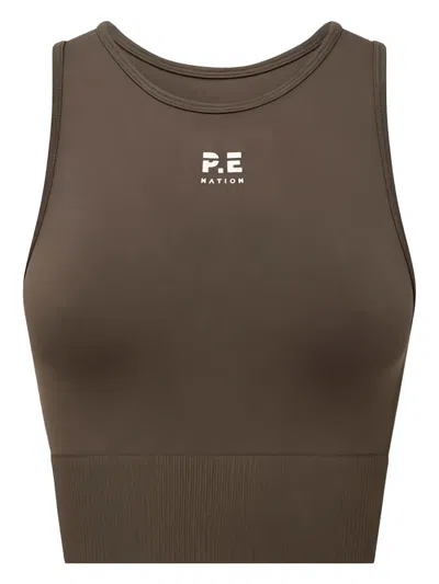 P.e Nation Seamless Restore Tank Top In Brown