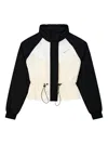 P.e Nation Shelter Drawstring Panel Jacket In Neutral