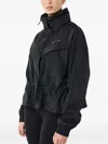 P.e Nation Shelter Funnel-neck Oversized Jacket In Black