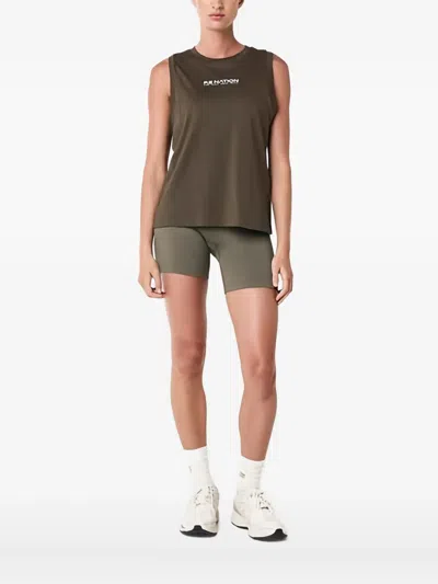 P.e Nation Shuffle Performance Tank Top In Brown