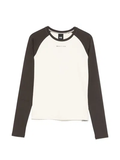 P.e Nation Signature Raglan-sleeve T-shirt In White