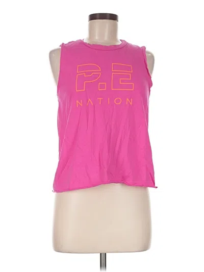 Pre-owned P.e Nation Sleeveless T-shirt In Pink
